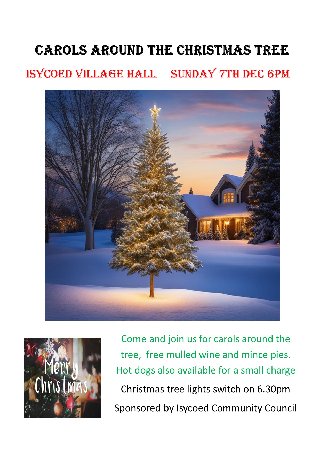 Carols around the Christmas tree